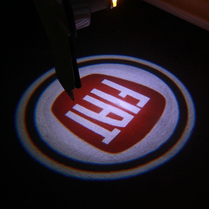 Kit Luci Logo LED Proiettore sottoporta FIAT Led Cree Cortesia Kit Luci Logo LED Proiettore sottoporta FIAT Led Cree Cortesia